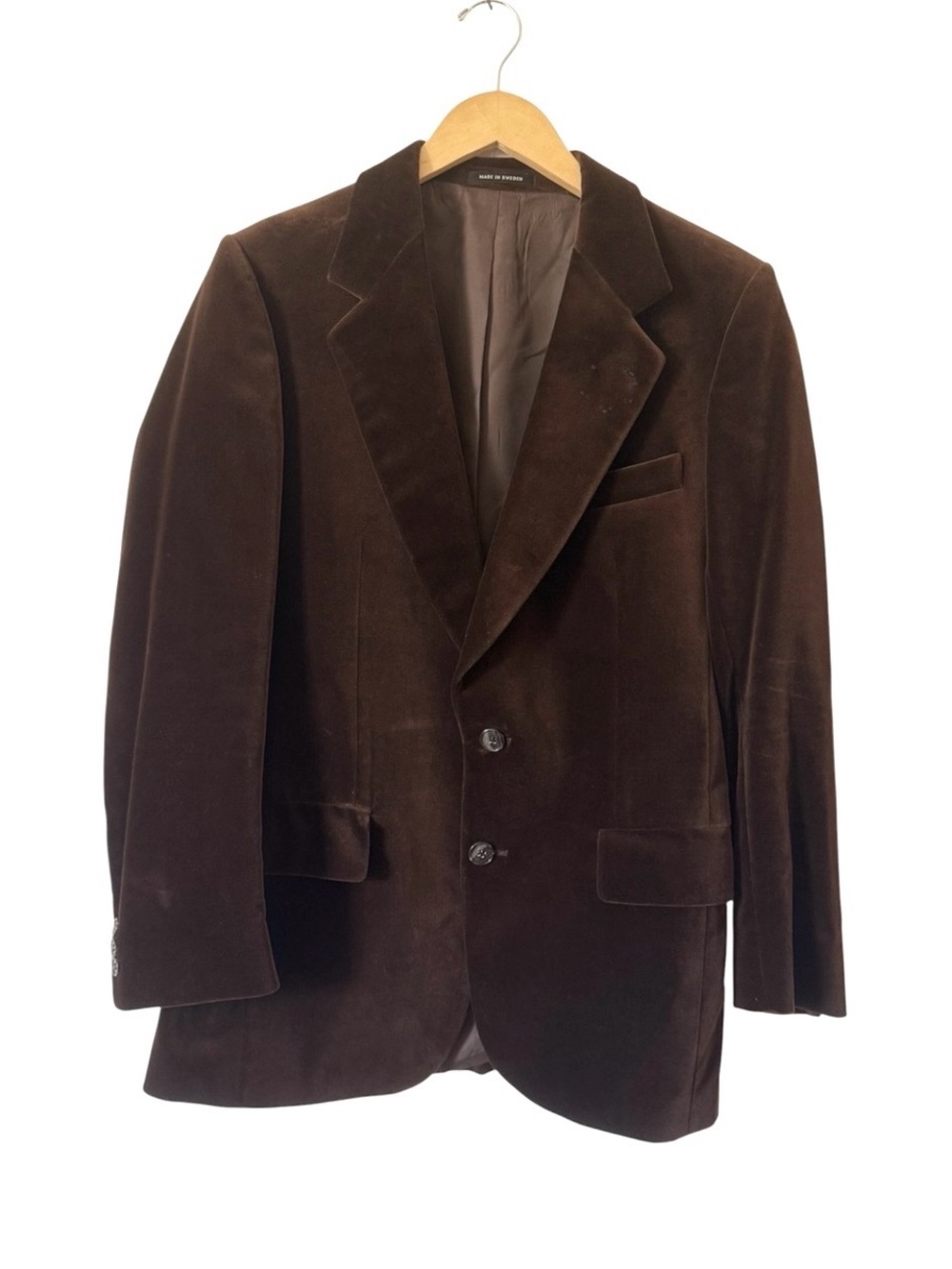Tiger Of Sweden Brown Velvet Blazer 100% Cotton Womens 10 Vintage